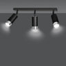 HIRO 3-lichts plafondlamp - Zwart chroom plafondspots & spotbalken - 45 cm breed