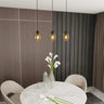 ISTAR 3-lichts hanglamp - Amber glas hanglamp met ronde bol - sfeervol in een Modern interieur