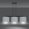HILDE 3-lichts hanglamp - Grijs fluweel hanglamp met lampenkap - bestellen bij Mooier Thuis