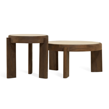 Bijzettafel Bora - Ø50cm Bruin