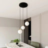 ROYAL 3-lichts hanglamp – Wit/zwart hanglamp met ronde bol - afbeelding 5