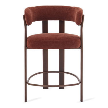 Barkruk Rose - Burgundy met Armleuning