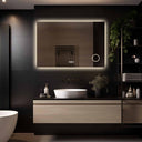 Rechthoekig badkamerspiegel Lorina 120×80 cm met LED-verlichting rondom