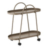 Empoli Serveertrolley bruin met 2 planken barwagen - staal - Mooier Thuis