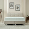 Boxspring Vida Velvet Beige – 140x200 cm - velvet en metaal - Mooier Thuis