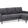 3-zitsbank chaise longue - RIB Antraciet hoekbank l+r - 200 cm breed - Mooier Thuis