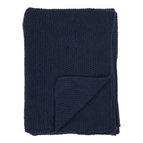 Santos plaid - donkerblauw - 130×170 cm plaid/deken - 100% gerecycled katoen - Mooier Thuis
