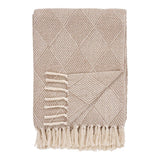 Bursa plaid - taupe - 130×180 cm plaid/deken - 80% gerecycled katoen, 20% polyester - Mooier Thuis