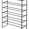 Yamazaki Tower schoenenrek 6-laags - zwart - 25 cm breed - Mooier Thuis