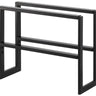 Yamazaki Line uitschuifbaar 2-laags schoenenrek - zwart - 15 cm breed - Mooier Thuis