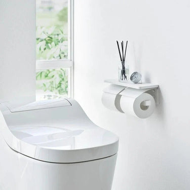 Yamazaki Tower dubbele toiletrolhouder voor wandmontage - wit - afbeelding 3