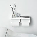 Yamazaki Tower dubbele toiletrolhouder voor wandmontage - wit - afbeelding 4