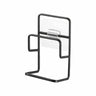 Yamazaki Tower dubbele sponshouder met foliehaak - Zwart - 6 cm breed - Mooier Thuis