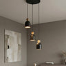 Mesi hanglamp hout 3-lichts zwart naturel premium hanglamp met lampenkap - sfeervol in een Scandinavisch interieur