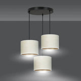 HILDE 3-lichts hanglamp - Wit fluweel premium hanglamp met lampenkap - bestellen bij Mooier Thuis