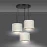 HILDE 3-lichts hanglamp - Wit fluweel premium hanglamp met lampenkap - bestellen bij Mooier Thuis