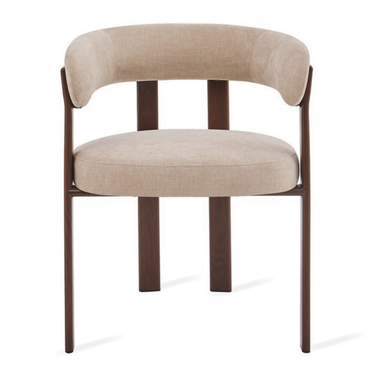 Eetkamerstoel Rose - Beige met Armleuning