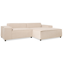 Hoekbank Lara - Stof Beige Rechts