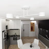 Mooier Thuis - HALO 4-lichts plafondlamp - Wit plafondlamp met kap - 60 cm breed