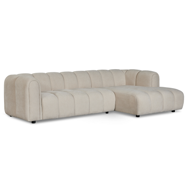 Hoekbank Fay - Beige Rechts