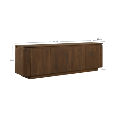 TV-Meubel Bora - 175cm Bruin