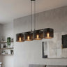 Lux hanglamp 4-lichts zwart hanglamp met lampenkap - sfeervol in een Industrieel interieur