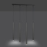 SELTER 4-lichts hanglamp - Zwart buisframe hanglamp met buisvorm - sfeervol in een Minimalistisch interieur