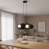 MODEL 4-lichts hanglamp - Zwart frame wit glas hanglamp met lampenkap - bestellen bij Mooier Thuis