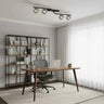NATON 4-lichts plafondlamp - Smoked glas plafondlamp met ronde bol - sfeervol in een Modern interieur