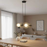 MODEL 4-lichts hanglamp – mokka/beige hanglamp met lampenkap - sfeervol in een Minimalistisch interieur