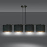 HILDE 4-lichts hanglamp - Zwart fluweel hanglamp met lampenkap - bestellen bij Mooier Thuis