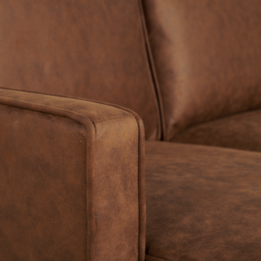 Hoekbank Jackson - Microleder Cognac
