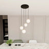 ROYAL 4-lichts hanglamp – Wit/zwart hanglamp met ronde bol - bestellen bij Mooier Thuis
