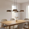 DRUMZ 4-lichts hanglamp - Bruin textiel hanglamp met lampenkap - afbeelding 5