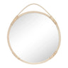 Malo Ronde wandspiegel met rotan lijst - naturel Ø50 cm ronde spiegel - 2 cm breed - Mooier Thuis