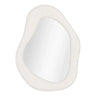 Bosa Organische wandspiegel met teddy afwerking - wit 46,5×61 cm organische spiegel - glas en teddy bouclé - Mooier Thuis