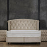 Opbergboxspring Aurora Beige – 90x200 cm - velvet en metaal - Mooier Thuis