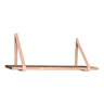 Forno Wandplank Naturel Hout/Leer - heveahout en leer - Mooier Thuis