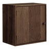 Townsville Wandkastje met Deur Eiken Donkerbruin 30x30 cm - eikenhout - Mooier Thuis