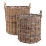 Indo Mandenset van kubu rotan - naturel - set van 2 stuks opbergmandenset - 40 cm breed - Mooier Thuis