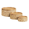 Botofte Mandenset van waterhyacint - naturel - set van 3 stuks opbergmandenset - 20 cm breed - Mooier Thuis