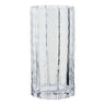 Vaas Mondgeblazen Glas Geribbeld Rookgrijs 20 cm - Ø 10 cm - Mooier Thuis