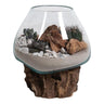 San Marino waterdrop decoratief object - naturel - 15-20 cm - teakhout en glas - Mooier Thuis