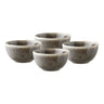 Viola schaal steengoed set van 4 stuks - grijs decoratieve schaal - 14,5 cm breed - Mooier Thuis