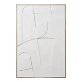 Madeline reliëf wanddecoratie wit - 60x90 cm