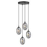 ASTRAL 4-lichts hanglamp - Smoked glas