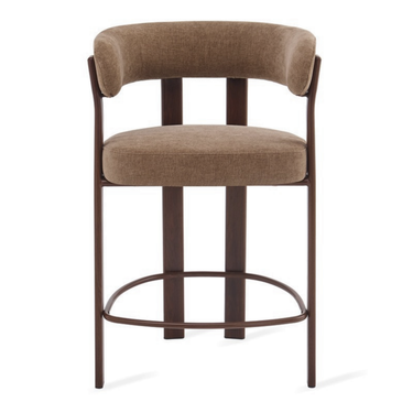 Barkruk Rose - Taupe met Armleuning