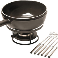 Emile Henry Fondueset Ø 24 cm zwart
