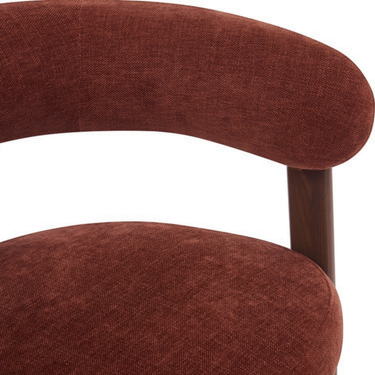 Eetkamerstoel Rose - Burgundy met Armleuning