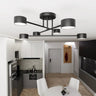 Mooier Thuis - HALO 6-lichts plafondlamp - Zwart plafondlamp met kap - 60 cm breed